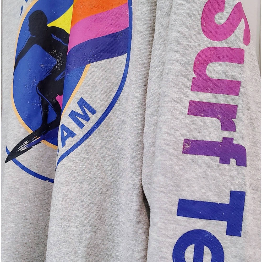 Grayson Threads Gray Multi Graphic West Coast Surf Team Sweatshirt NWOT - Picture 8 of 10